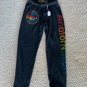 nwt aviator nation logo sweatpants